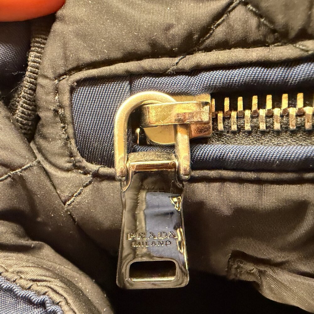 Prada Archive 2014 Tessuto Nylon Bomber Tote - Baltico - Impeccable w/ Card - Picture 7 of 11